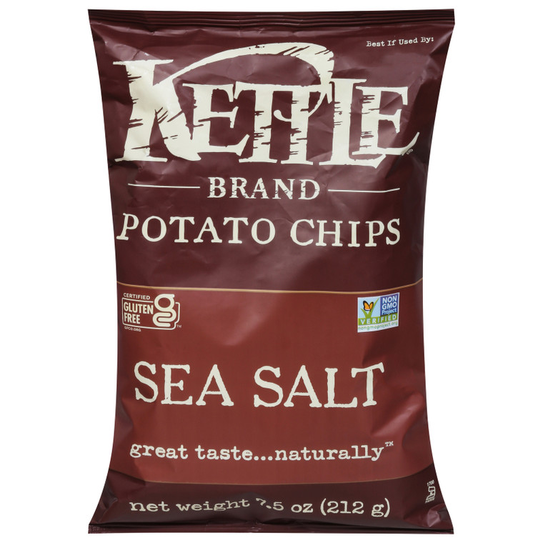 Kettle Brand - Potato Chips Sea Salt - Case Of 12-7.5 Oz Kettle Brand - Potato Chips Sea Salt - Case Of 12-7.5 Oz