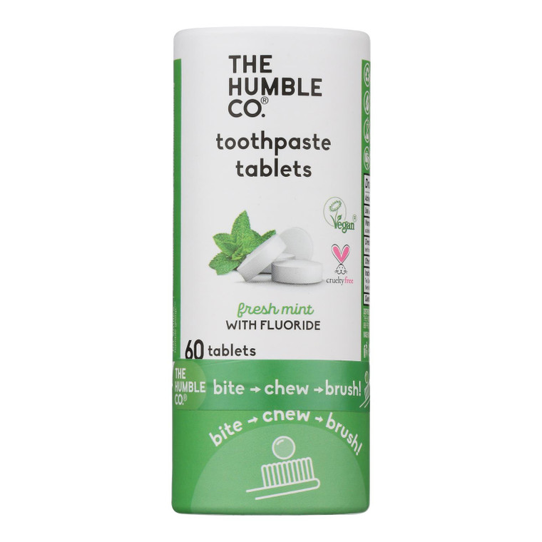 Humble Co - Tthpst Tab Mint Fluoride - Case Of 6-60 Ct