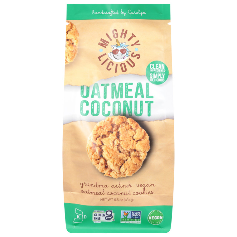 Mightylicious - Cookies Vegan Oatmeal Coconut Chip - Case Of 6-6.5 Ounces