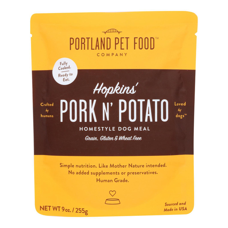 Portland Pet Food Company - Dog Meal Hmstyl Pork Pot - Case Of 8-9 Oz