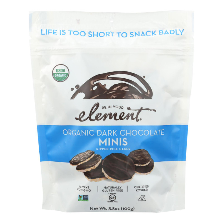 Element Dark Chocolate Mini Rice Cakes  - Case Of 6 - 3.5 Oz