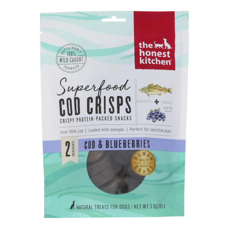 The Honest Kitchen - Dog Trt Crisp Cod Blueberry - Case Of 6-3 Oz The Honest Kitchen - Dog Trt Crisp Cod Blueberry - Case Of 6-3 Oz
