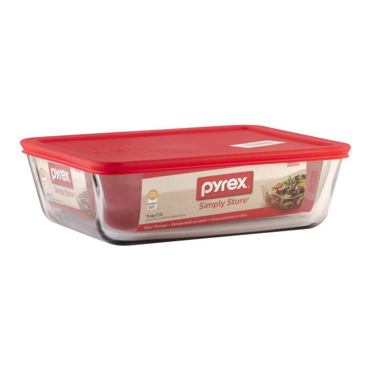 Pyrex - Strg Pls 11 Cup Rctng Red - Case Of 2-1 Ct