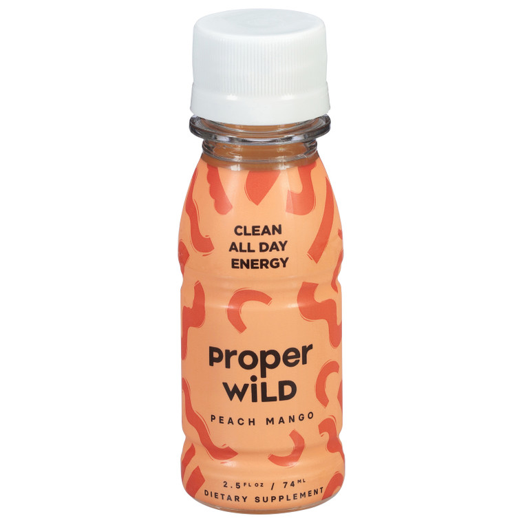 Proper Wild - Energy Shot Peach Mango - Case Of 12-2.5 Fluid Ounces