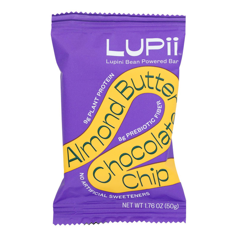 Lupii - Bars Almond Butter Chocolate Chip - Case Of 12-1.76 Oz