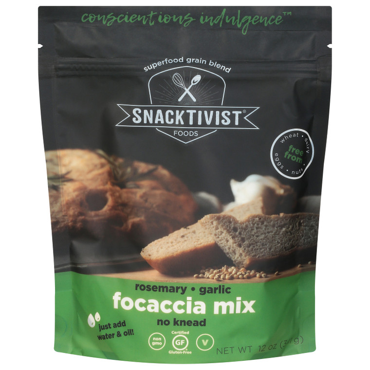 Snacktivist Foods - Focacia Mix Rosemary Gar - Case Of 6-12 Oz