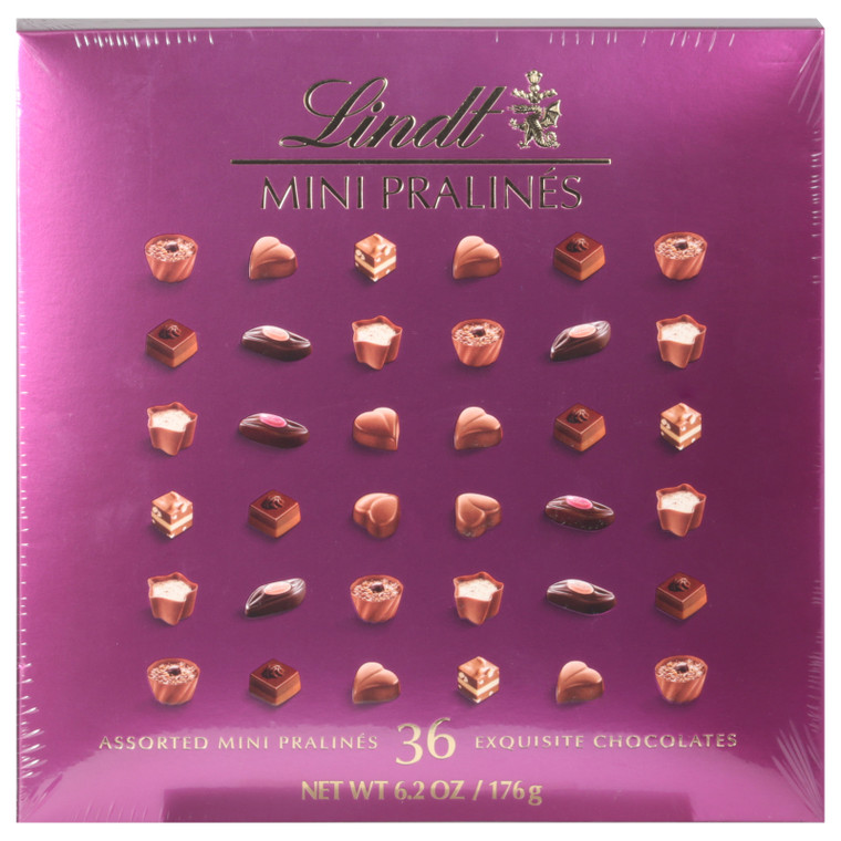 Lindt - Mini Pralines Magenta Bx - Case Of 8-6.2 Oz