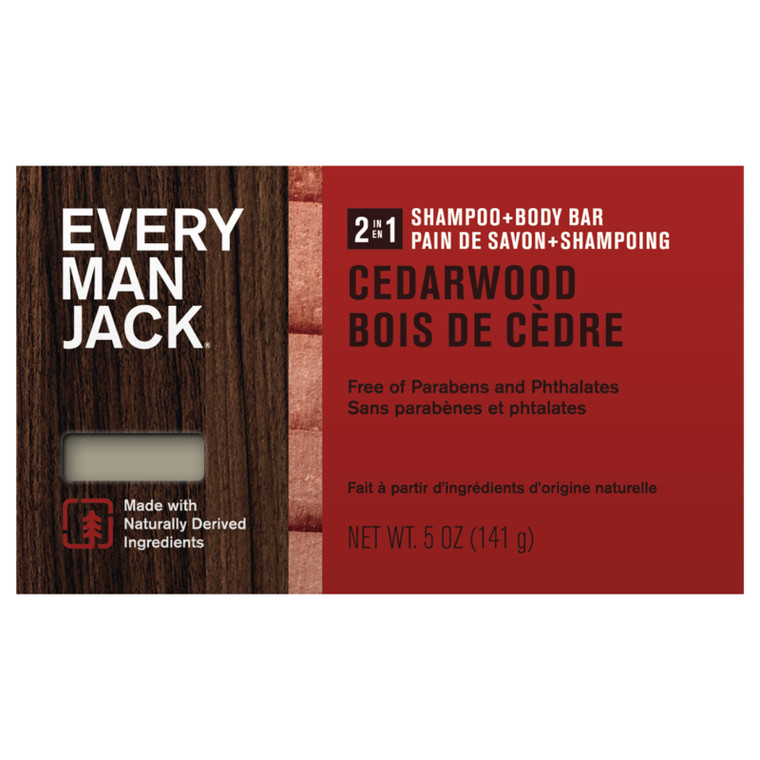 Every Man Jack - Body Bar Shampoo 2-in-1 Cedarwood - 1 Each-5 Ounces