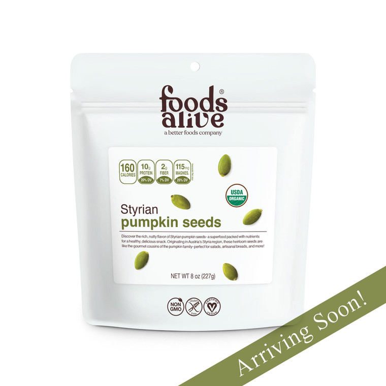 Organic Styrian Pumpkin Seeds USA Grown 8 oz