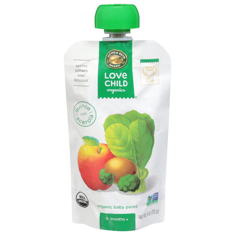 Love Child Organics - Puree Og2 Apl Spin Kiwi B - Cs Of 12-4 Oz Love Child Organics - Puree Og2 Apl Spin Kiwi B - Cs Of 12-4 Oz