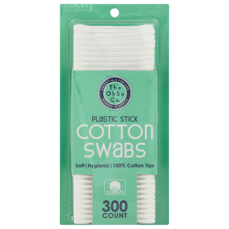 The Ohso Co - Cotton Swabs Plastic Stk - Cs Of 32-300 Ct