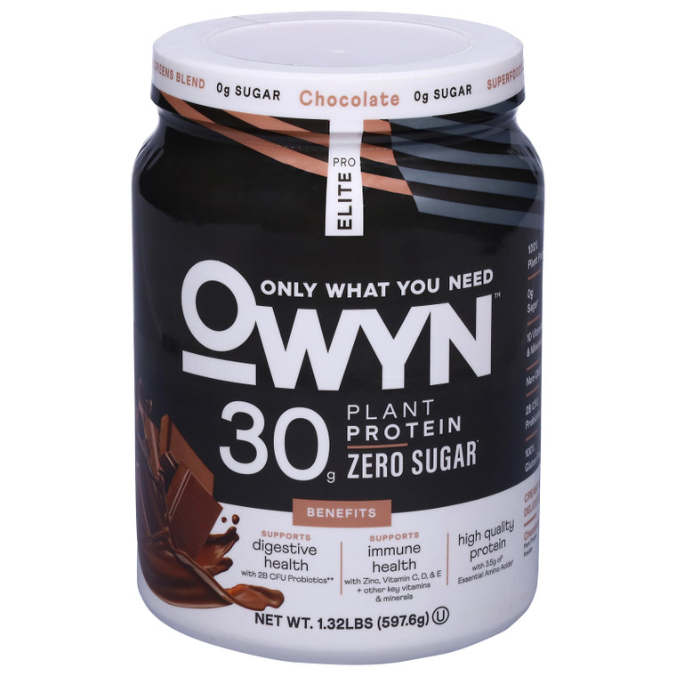 Owyn-only What You Need - Protein Pwdr Elite Choc - Cs Of 3-1.32 Lb