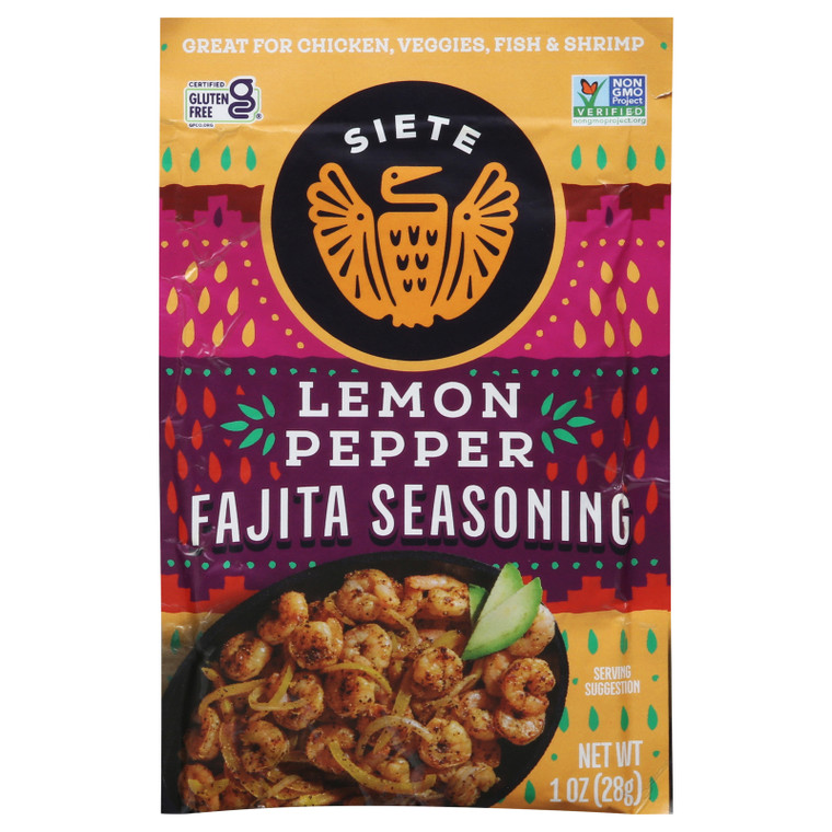 Siete - Fajita Seasn Lemon Pepper - Cs Of 12-1 Oz Siete - Fajita Seasn Lemon Pepper - Cs Of 12-1 Oz