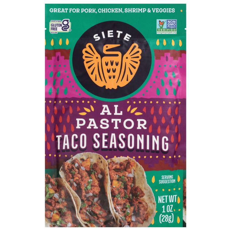 Siete - Taco Seasoning Al Pastor - Cs Of 12-1 Oz Siete - Taco Seasoning Al Pastor - Cs Of 12-1 Oz