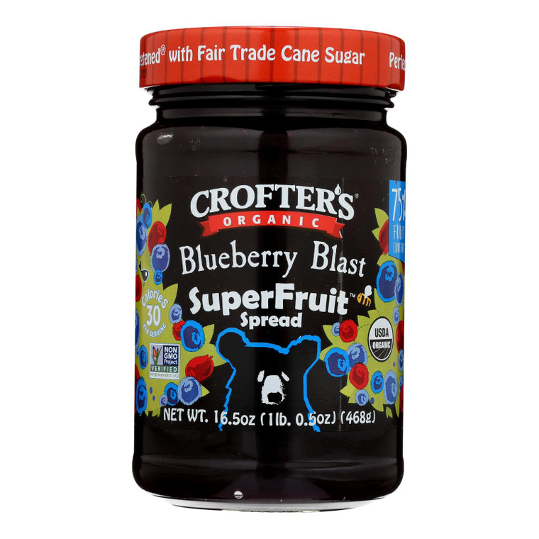 Crofters - Prem Sprd Blueberry - Case Of 6 - 16.5 Oz Crofters - Prem Sprd Blueberry - Case Of 6 - 16.5 Oz