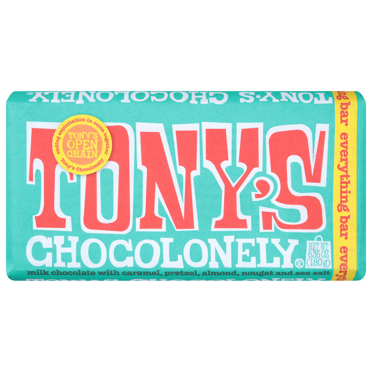 Tony's Chocolonely - Bar Mlk Crml Prtz Sslt - Cs Of 15-6.35 Oz Tony's Chocolonely - Bar Mlk Crml Prtz Sslt - Cs Of 15-6.35 Oz