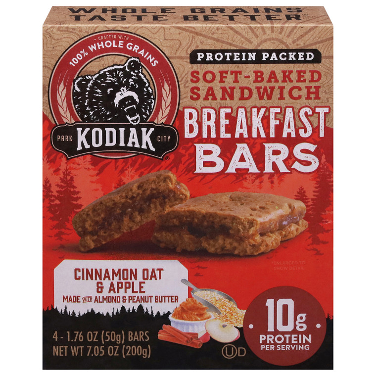 Kodiak Cakes - Brkfst Bar Cinn Oat Apple - Cs Of 12-7.05 Oz