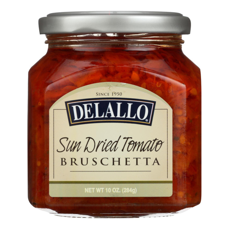 Delallo - Bruschetta - Sun-dried Tomato - Case Of 6 - 10 Oz.