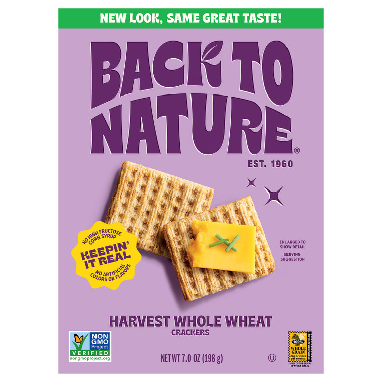 Back To Nature - Crackers Hrvst Whl Wheat - Cs Of 12-7 Oz