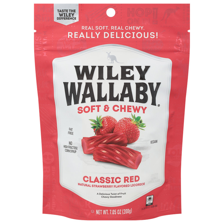 Wiley Wallaby - Licorice Classic Red - Cs Of 12-7.05 Oz