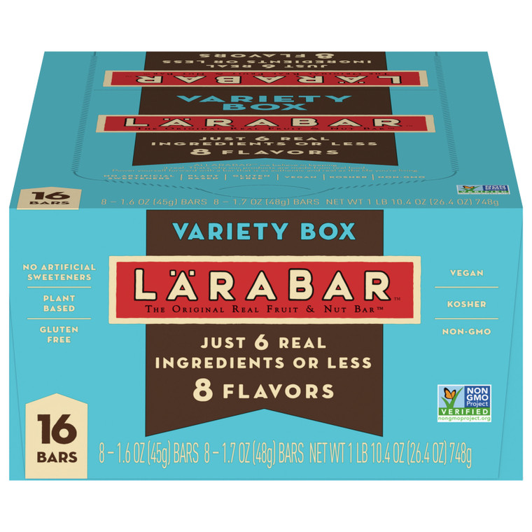 Larabar - Bar Variety Box 8 Flvr - Cs Of 4-16 Ct Larabar - Bar Variety Box 8 Flvr - Cs Of 4-16 Ct