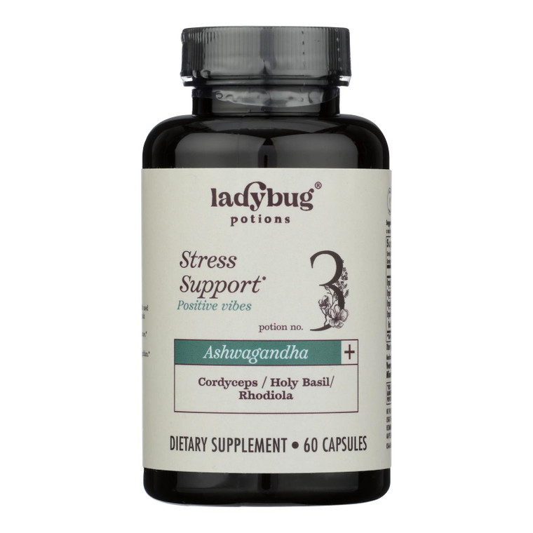 Ladybug Potions - Supp Pstv Vibes Ashwa Pls - 1 Each-60 Ct