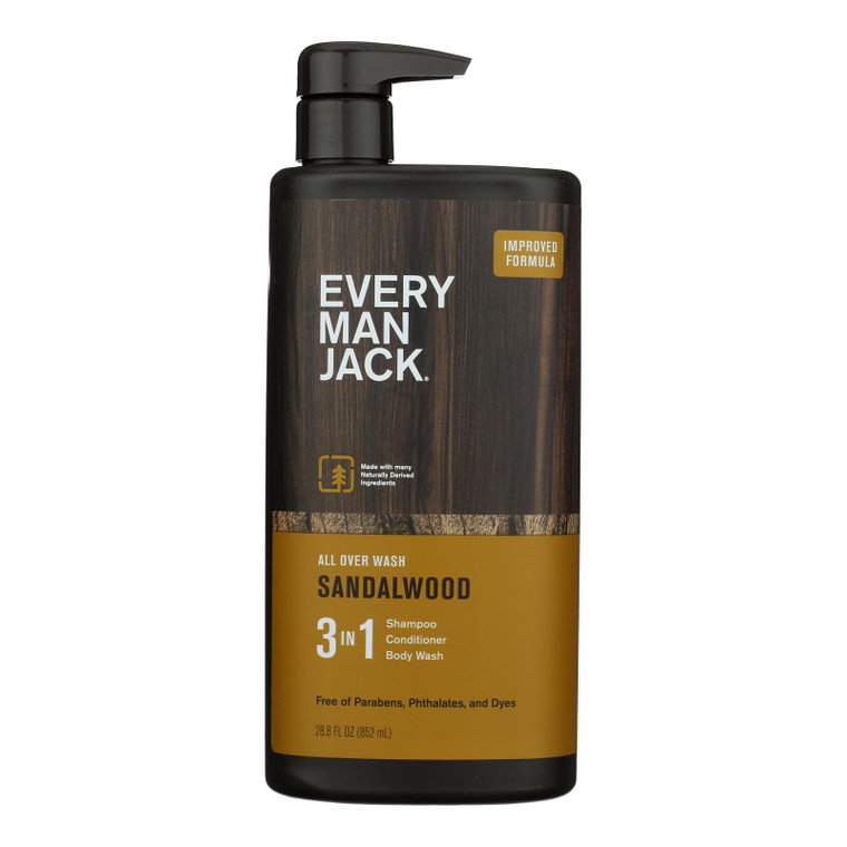 Every Man Jack - All Over Wash 3in1 Sndlwd - Ea Of 1-28.8 Fz