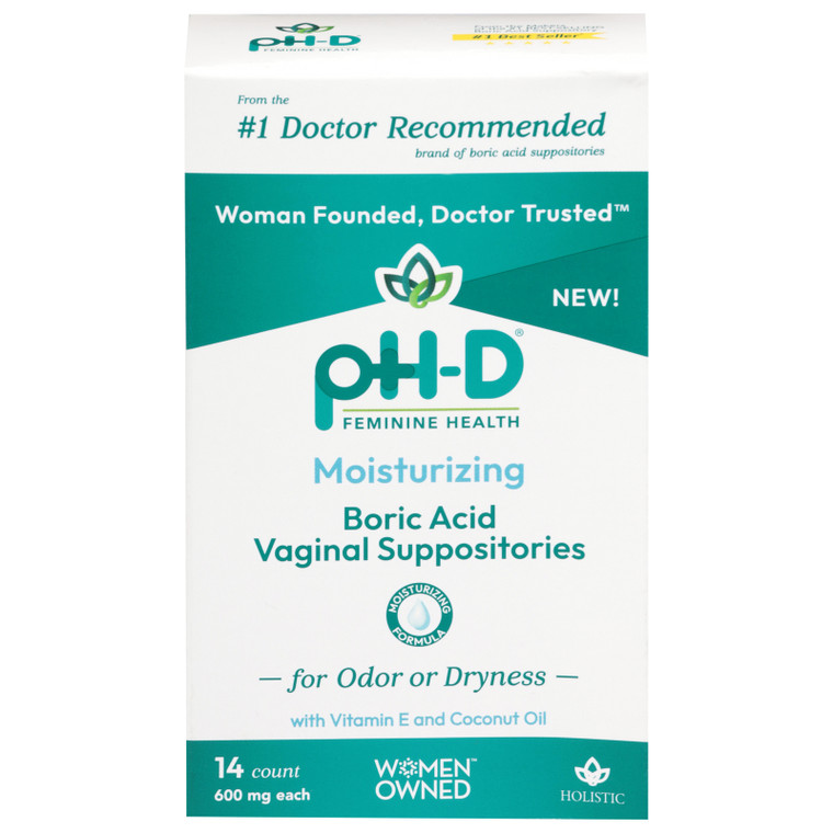 Ph-d Feminine Health - Vgnl Spst Boric Acd Moist - Ea Of 1-14 Ct