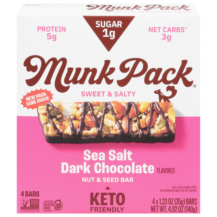 Munk Pack - Keto Nt&sd Ssalt Dk Choc - Cs Of 6-4/1.23oz Munk Pack - Keto Nt&sd Ssalt Dk Choc - Cs Of 6-4/1.23oz