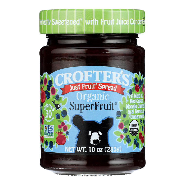 Crofters Fruit Spread - Organic - Just Fruit - Superfruit - 10 Oz - Case Of 6 Crofters Fruit Spread - Organic - Just Fruit - Superfruit - 10 Oz - Case Of 6