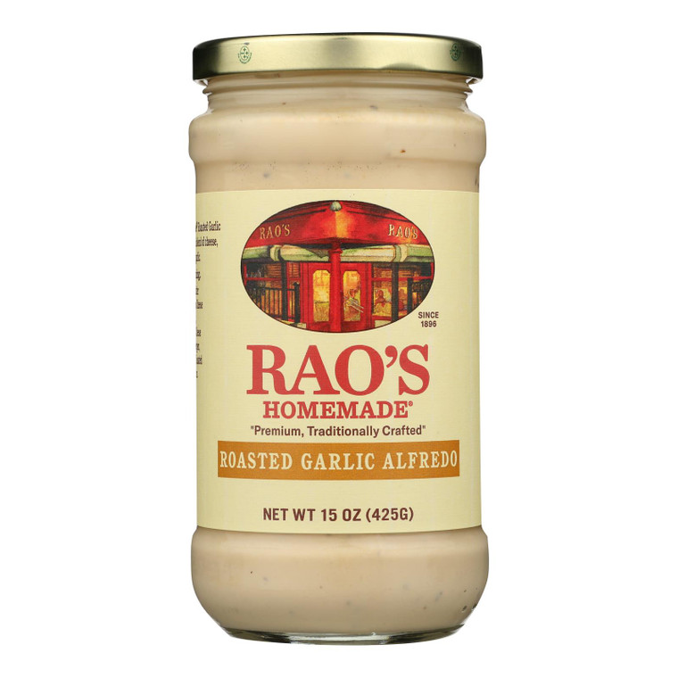 Rao's Specialty Food Roasted Garlic Alfredo Sauce - Case Of 6 - 15 Oz Rao's Specialty Food Roasted Garlic Alfredo Sauce - Case Of 6 - 15 Oz