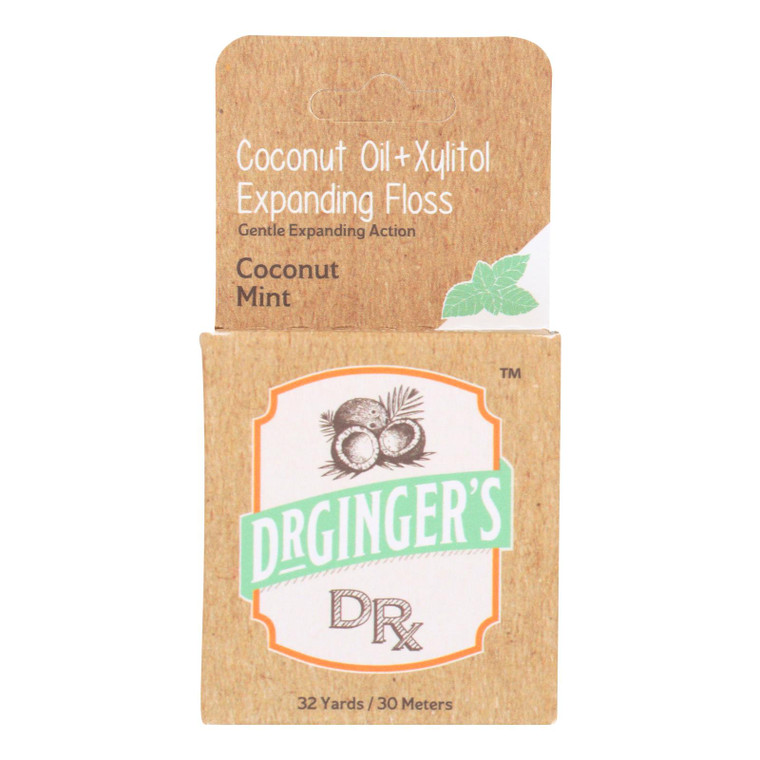 Dr. Ginger's - Xylitol And Coconut Oil Expanding Floss - 32 Yards