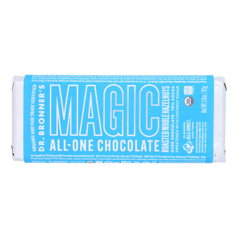 Dr. Bronner's - Bar Chocolate Rst Wh Hazelnut - Case Of 9-3 Oz Dr. Bronner's - Bar Chocolate Rst Wh Hazelnut - Case Of 9-3 Oz