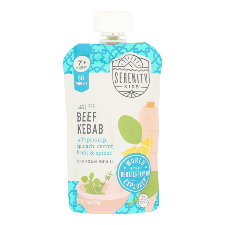 Serenity Kids - Pouch Beef Kebab W Veg - Cs Of 6-3.5 Oz Serenity Kids - Pouch Beef Kebab W Veg - Cs Of 6-3.5 Oz