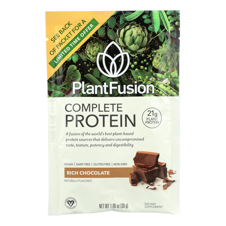 Plantfusion - Complete Protein - Chocolate - Case Of 12 - 30 Grams