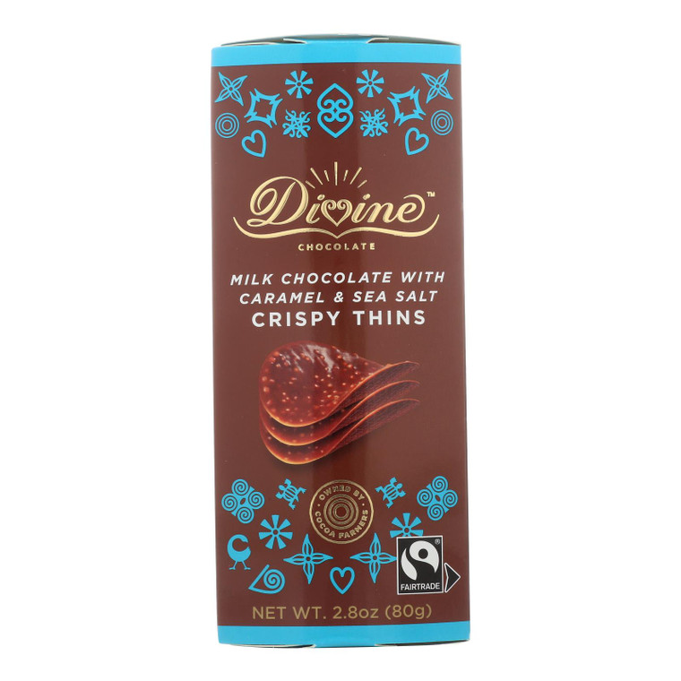 Divine - Crisp Thns Milk Chocolate Caramel - Case Of 12 - 2.8 Oz Divine - Crisp Thns Milk Chocolate Caramel - Case Of 12 - 2.8 Oz
