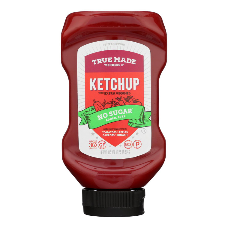 True Made Foods - Ketchup Sqz Btl No Sugar - Cs Of 6-18.5 Oz True Made Foods - Ketchup Sqz Btl No Sugar - Cs Of 6-18.5 Oz