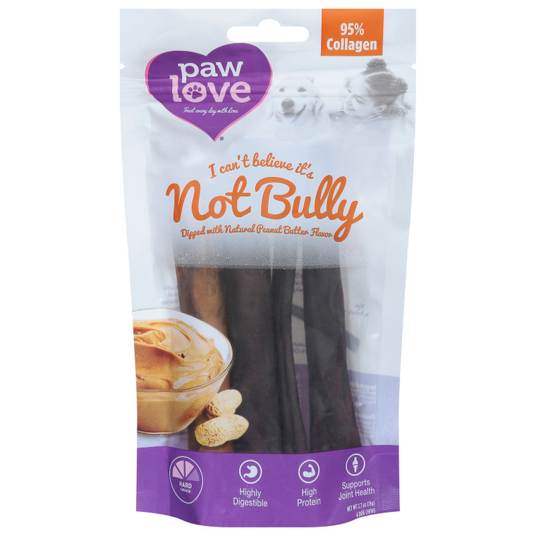 Paw Love - Dog Trt Bully Stick Pb - Cs Of 6-4 Ct