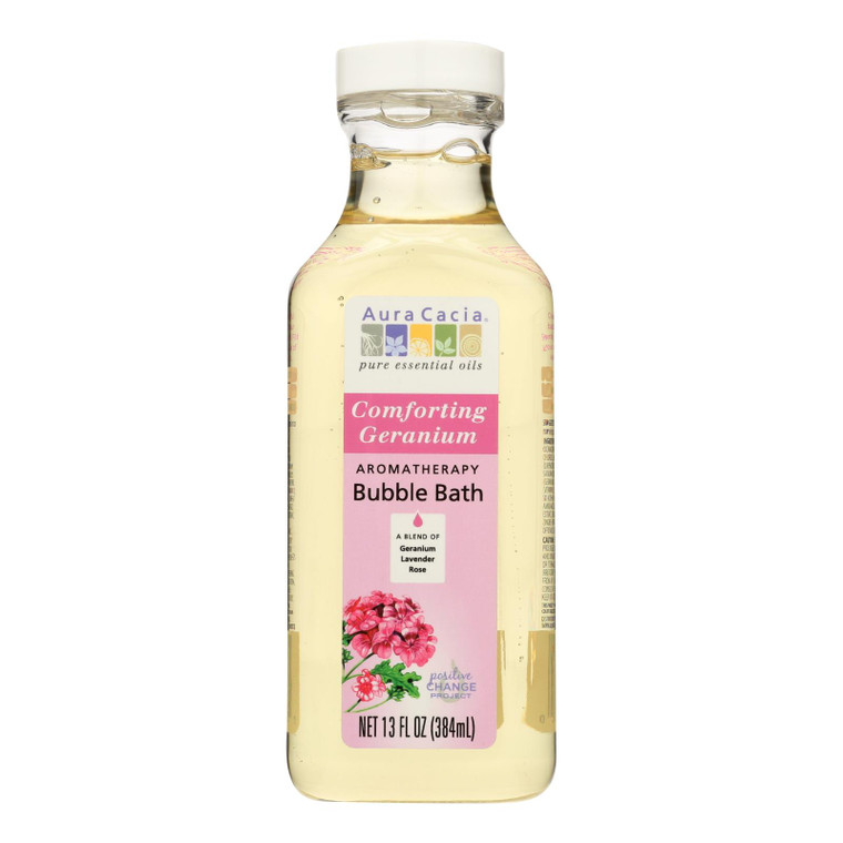 Aura Cacia - Aromatherapy Bubble Bath Comforting Geranium - 13 Fl Oz Aura Cacia - Aromatherapy Bubble Bath Comforting Geranium - 13 Fl Oz