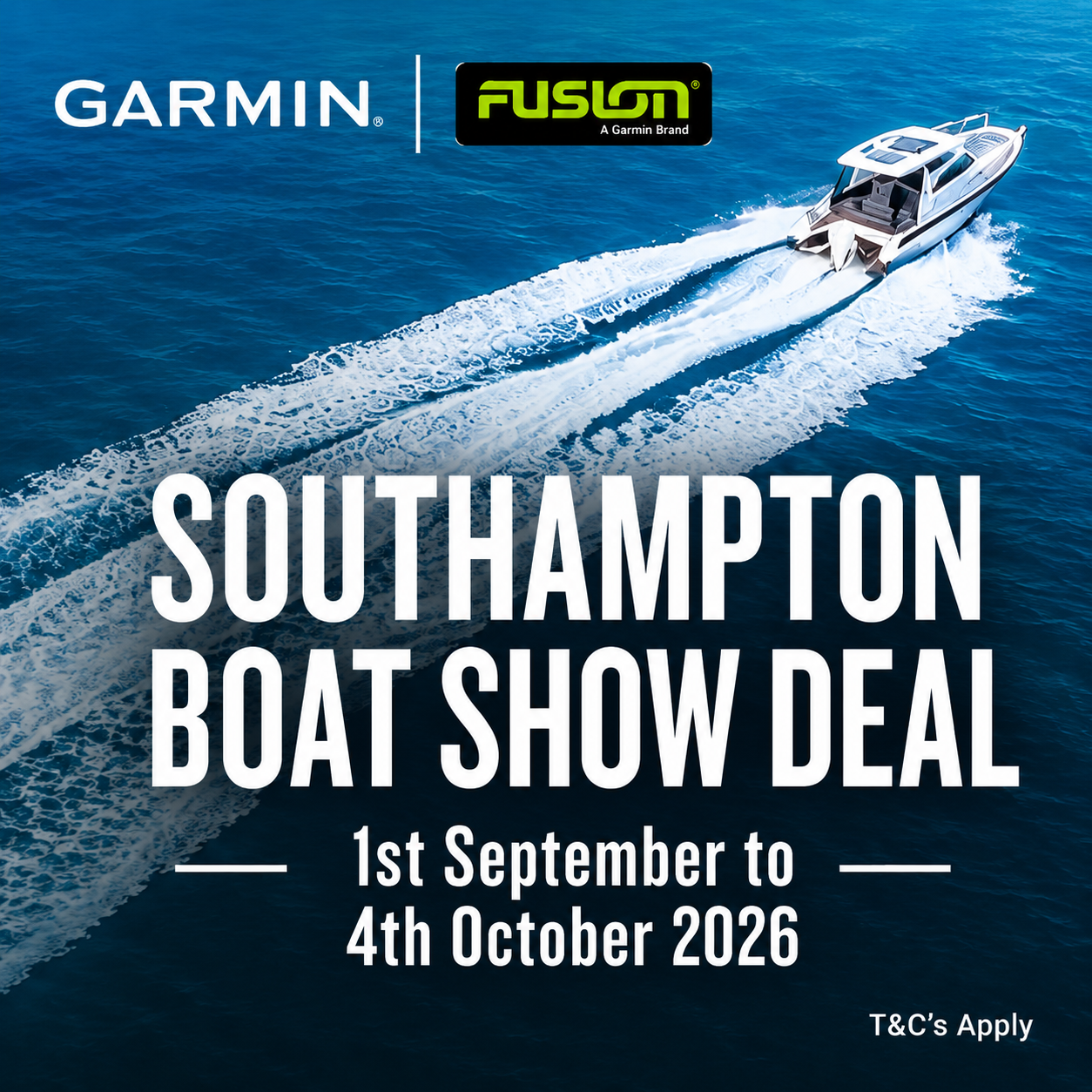 Garmin & Fusion Southampton Boat Show Deal 2026