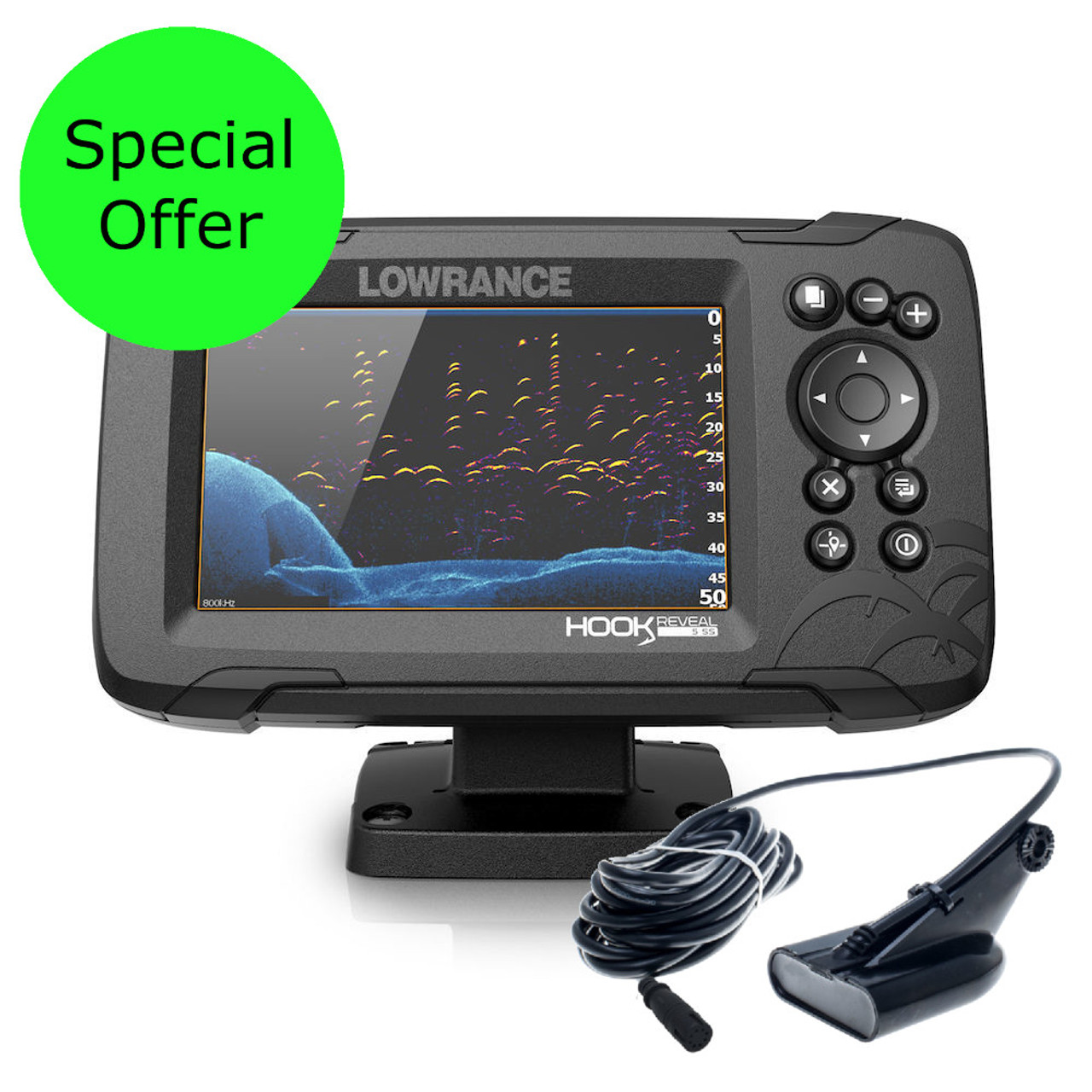 Lowrance Hook Reveal 5 With 50/200 HDI Transducer