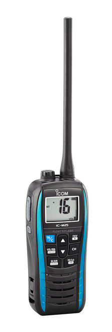 Icom IC-M25EURO Buoyant Handheld VHF Angled View