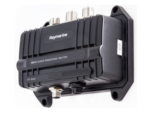 Raymarine AIS700 Transceiver with Antenna Splitter Angled