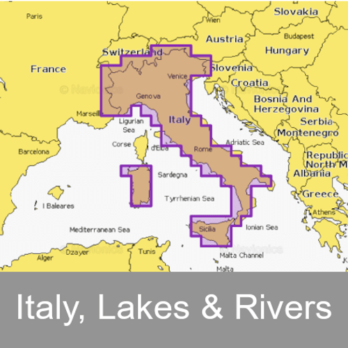 Navionics+ Italy, Lakes & Rivers