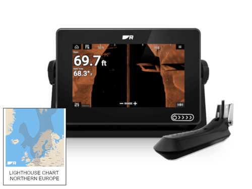 Raymarine AXIOM+ 12 RV, Multifunction 12" Display with RealVision 3D, RV-100 transducer & Northern Europe Lighthouse Chart