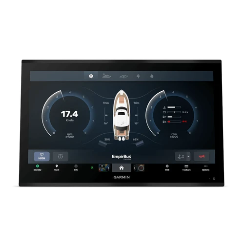 Garmin GPSMAP 9027 speed data front