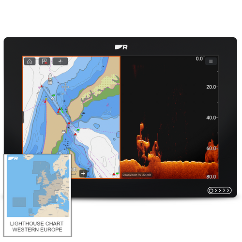 Raymarine Axiom 2 Multifunction 12" Display with RealVision 3D & Western Europe Chart
