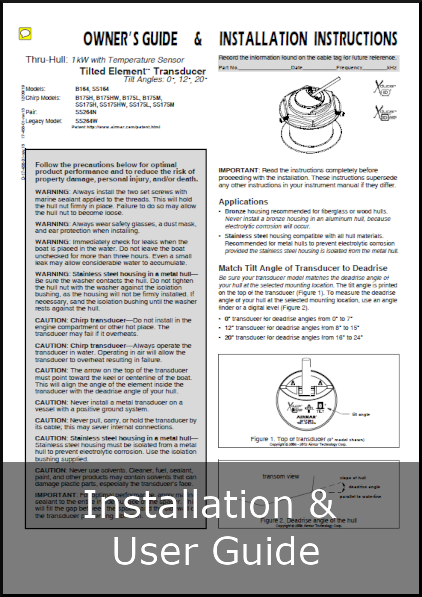 airmar b164 b175 ss164 ss175 ss264 owner and installation guide