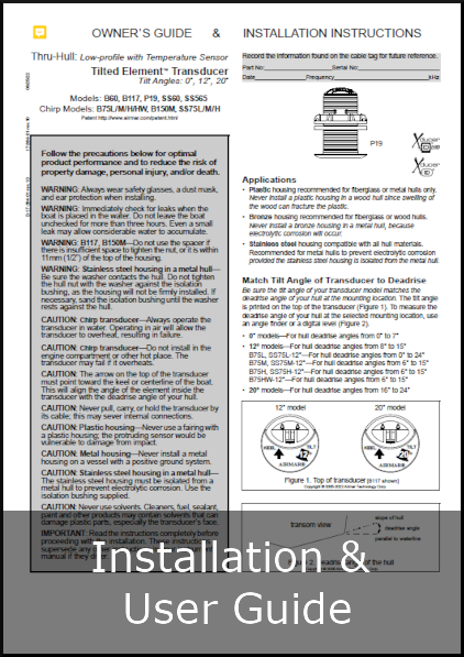 airmar b60-b117-p19-ss60-ss565-b75-b150-ss75 owner and installation guide