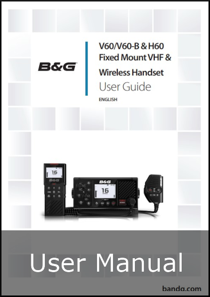 V60-B VHF Marine Radio, DSC, AIS RX/TX